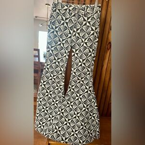 We The Free Monochrome Geometric Pants